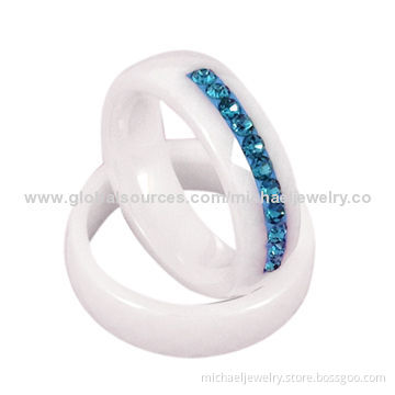 Ceramic rings, made of white ceramic